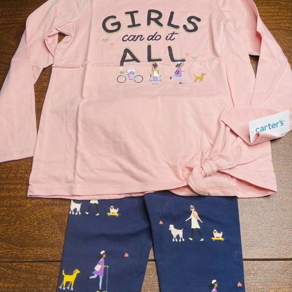 NWT 10 6 6X 12 8 14 7 5 disABILITY wheelchair service dog shirt leggings carters - Picture 1 of 12